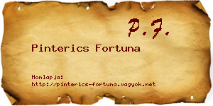 Pinterics Fortuna névjegykártya